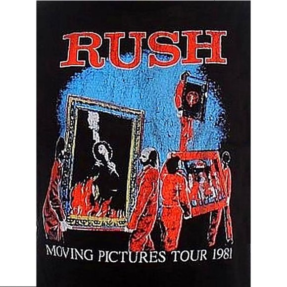 Rush Moving Pictures 1981 Tour rock metal Official T-Shirt M NWT - Picture 3 of 5